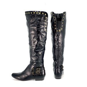CLIFF by White Mountian/ Flossy-Gold Studded boots
